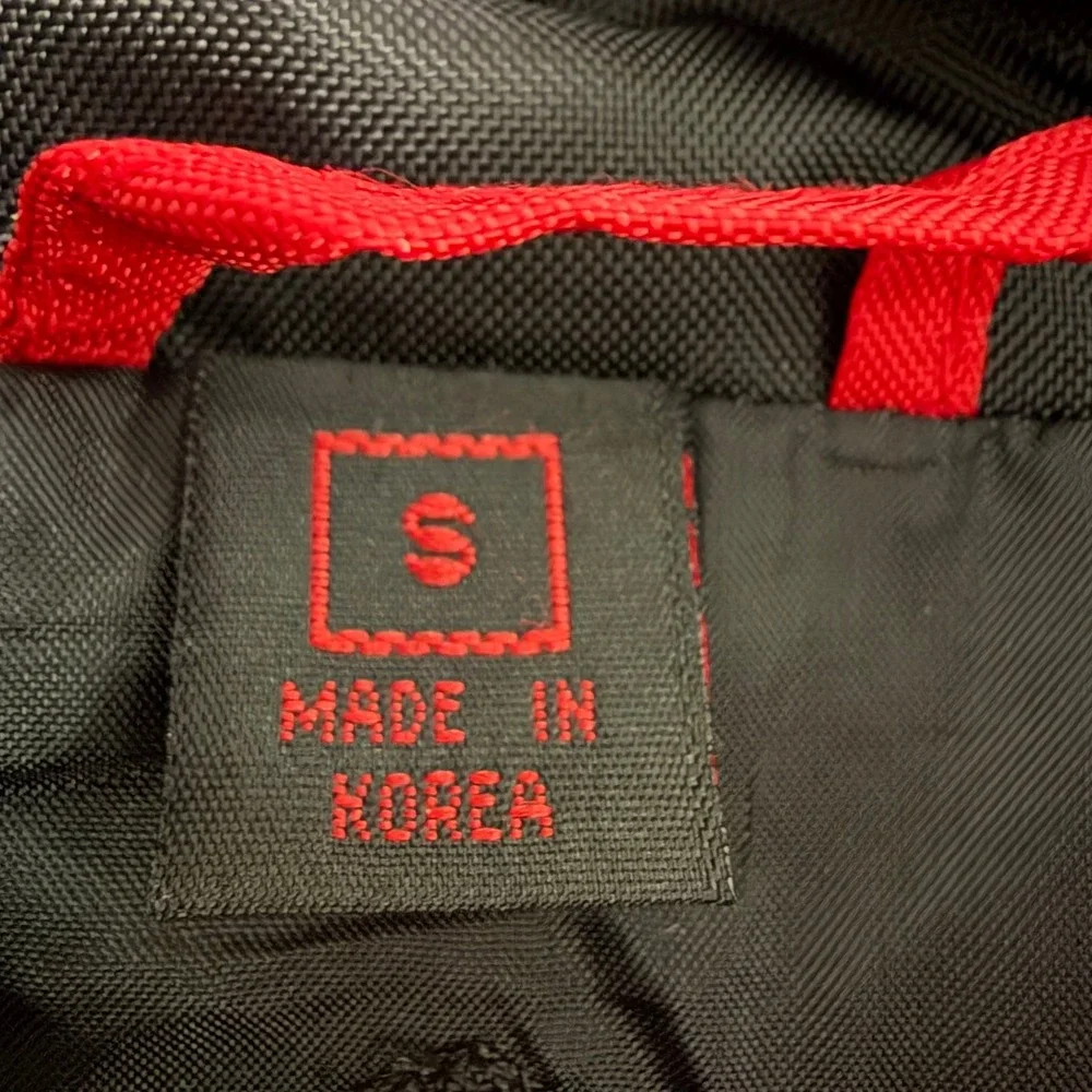 Snap-On Technician Jacket Mens Small Black Red Embroidered Nylon‎ Workwear